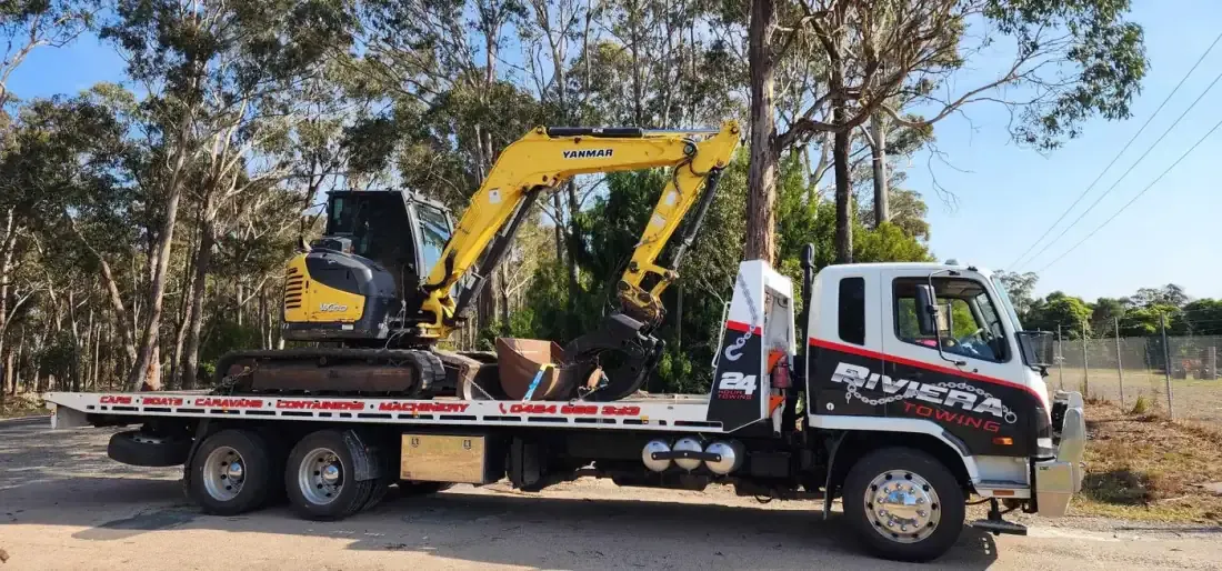 Riviera Towing — Yanmar excavator — equipment transport in Bairnsdale & East Gippsland, Victoria