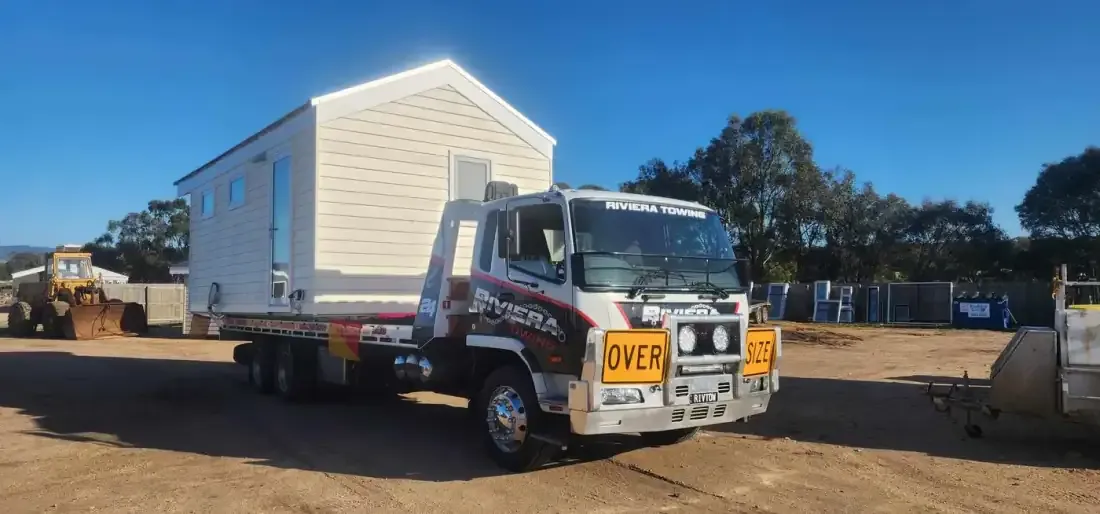 Riviera Towing — Tiny house relocation — oversize load in Bairnsdale & East Gippsland, Victoria